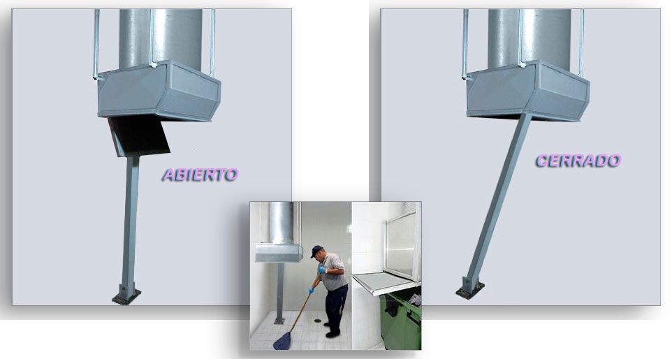 Ductos chutes para basura y ropa en edificios